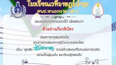 ขอเชิญทำแบบทดสอบด้วยระบบออนไลน์ เรื่อง "ลูกเสือช่อสะอาด" ร่วมสร้างสังคมที่ไม่ทนต่อการทุจริต