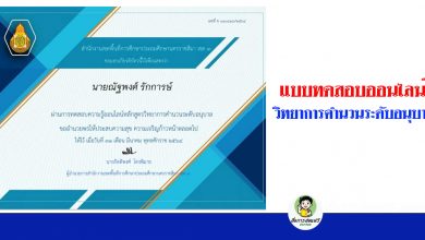 ขอเชิญทำแบบทดสอบ เรื่อง วิทยาการคำนวนระดับอนุบาล โดย สพป. นครราชสีมา เขต3