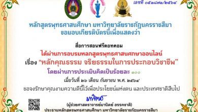 ขอเชิญทำแบบทดสอบออนไลน์ หลักคุณธรรม จริยธรรมในการประกอบวิชาชีพ โดยมหาวิทยาลัยราชภัฏนครราชสีมา