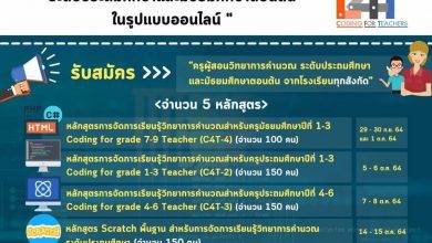 ด่วน !!! ประกาศรับสมัคร (เพิ่มเติม) ครูผู้สอนวิทยาการคำนวณ ทุกสังกัดระดับมัธยมศึกษาตอนต้น อบรม C4T