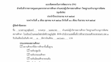 ตัวอย่าง PA ผู้อำนวยการสถานศึกษา. คศ.3 file word. และ pdf