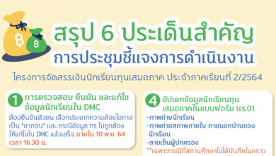 สรุป 6 ประเด็นสำคัญจากการประชุมชี้แจงการดำเนินงานโครงการจัดสรรเงินอุดหนุนทุนเสมอภาค