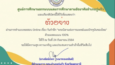 กิจกรรมส่งเสริมการอ่าน แบบทดสอบ Online วันวิทยาศาสตร์ 18 สิงหาคม 2564 ประจำปีงบประมาณพ.ศ. 2564