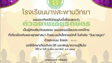 กิจกรรมตอบคำถามออนไลน์ในหัวข้อ วันมาฆบูชา 2565 รับเกียรติบัตรฟรีทางอีเมล