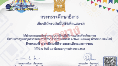 ลิงก์โหลดเกียรติบัตร กิจกรรมตลาดนัดการเรียนรู้ออนไลน์วังจันทรเกษม เฟส ๒