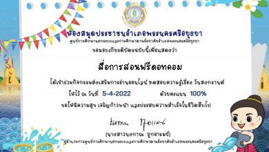 ขอเชิญร่วมกิจกรรมส่งเสริมการอ่านออนไลน์ เรื่องวันสงกรานต์