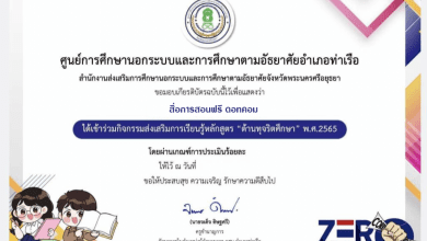 ขอเชิญทำแบบทดสอบ เรื่อง “หลักสูตรต้านทุจริตศึกษา พ.ศ.2565” จัดทำโดย กศน.อำเภอท่าเรือ