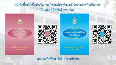 สำนักงานราชบัณฑิตยสภาเผยแพร่หนังสือที่ระลึกเนื่องในวันภาษาไทยแห่งชาติในรูปแบบไฟล์อิเล็กทรอนิกส์