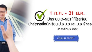 สอบ O-NET ปีการศึกษา 2566