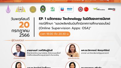 ลงทะเบียนอบรมออนไลน์ของคุรุสภา ประจำปี 2566 (KSP Webinar 2023) EP. 1 นวัตกรรม Technology ในมิติของการนิเทศ วันพฤหัสบดี 20 กรกฎาคม 2566 จำกัด 3000 คน รับเกียรติบัตร จากคุรุสภา