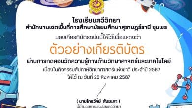 แบบทดสอบออนไลน์ เรื่อง ความรู้พื้นฐานด้านวิทยาศาสตร์และเทคโนโลยี