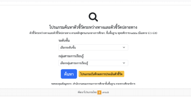 โปรแกรมค้นหาตัวชี้วัด ระหว่างทางและตัวชี้วัดปลายทาง ตามหลักสูตรแกนกลางการศึกษาขั้นพื้นฐาน พุทธศักราช 2551