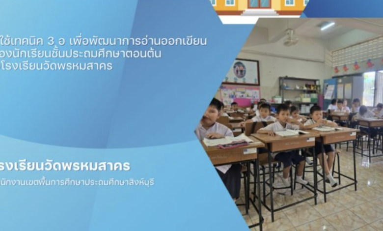 เผยแพร่ผลการปฏิบัติงานที่เป็นเลิศ Best Practices “การพัฒนาสื่อจัดการเรียนรู้ เพื่อแก้ปัญหาให้นักเรียนอ่านออกเขียนได้ ของครูผู้สอนวิชาภาษาไทย ระดับชั้นประถมศึกษาปีที่ 1 - 3” ปีการศึกษา 2569 ของสำนักงานเขตพื้นที่การศึกษาประถมศึกษาสิงห์บุรี